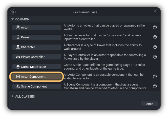 Creating an Actor Component in UE5