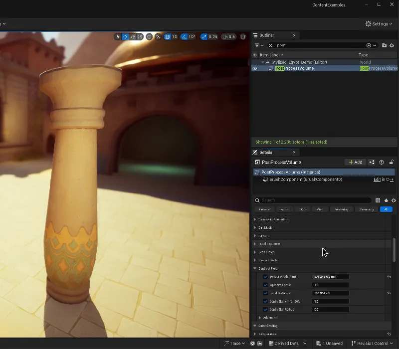 Post Process Volume settings panel