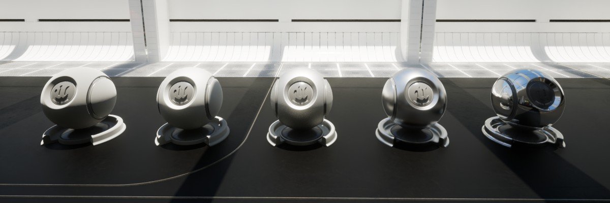 Roughness values from 0 to 1 comparison