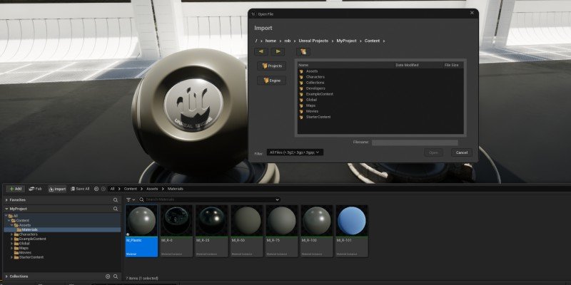Import button in Content Browser